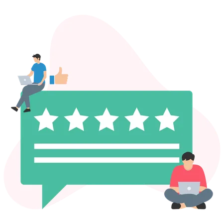 Business customer review  Illustration