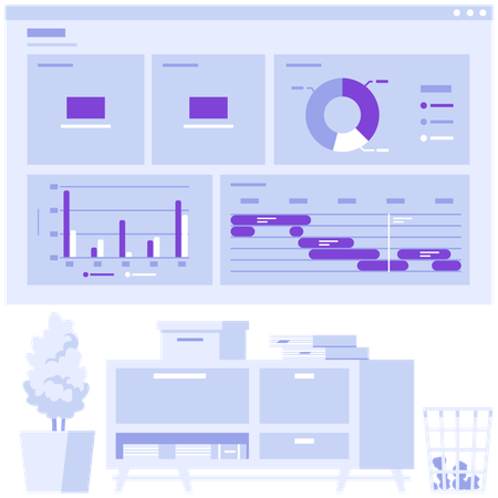 Business, dashboard  Illustration