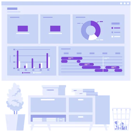 Business, dashboard  Illustration