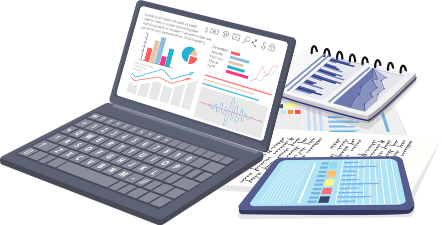 Business data analysis  Illustration