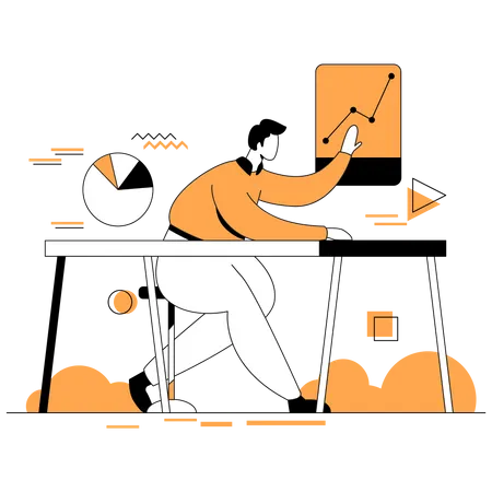 Business data analysis Illustration