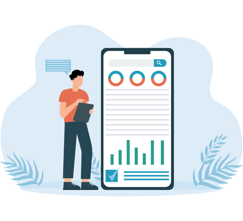 Business data analysis  Illustration