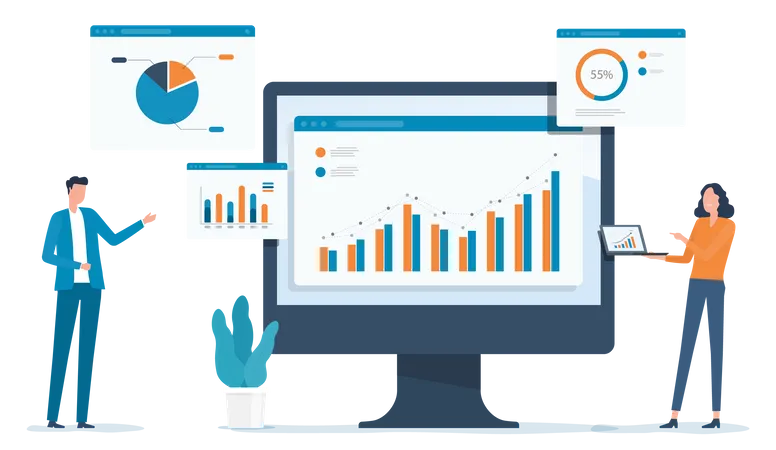 Business data analysis  Illustration