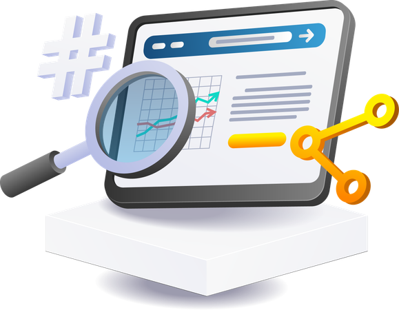 Business data analysis technology  Illustration