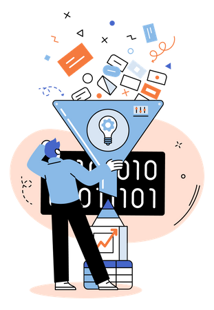 Business data filtering  Illustration