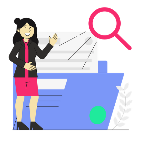 Business data folder  Illustration