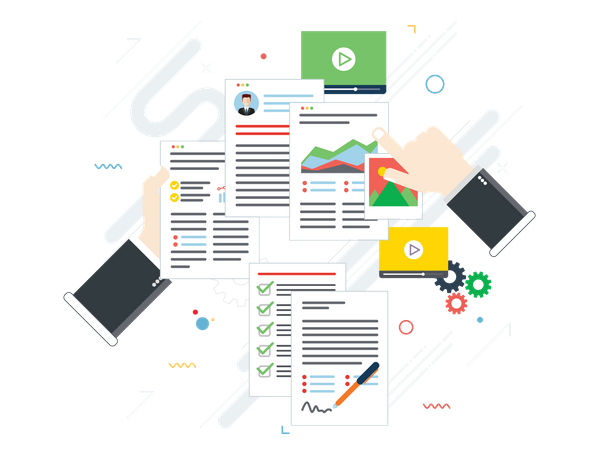 Business data management  Illustration