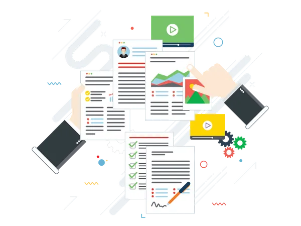 Business data management  Illustration