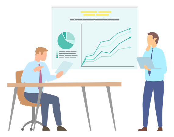 Business Data Presentation Illustration
