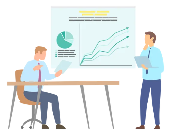 Business Data Presentation  Illustration
