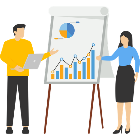 Business Data Presentation  Illustration