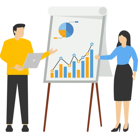 Business Data Presentation  Illustration