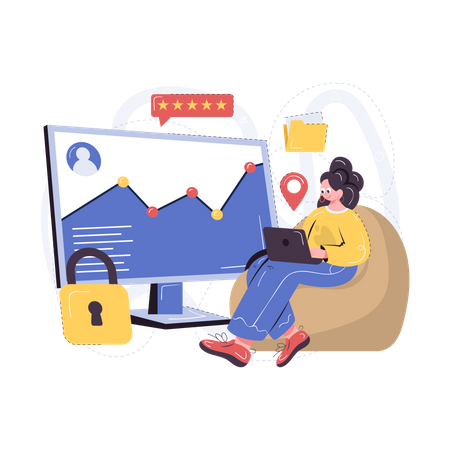 Business data protection  Illustration