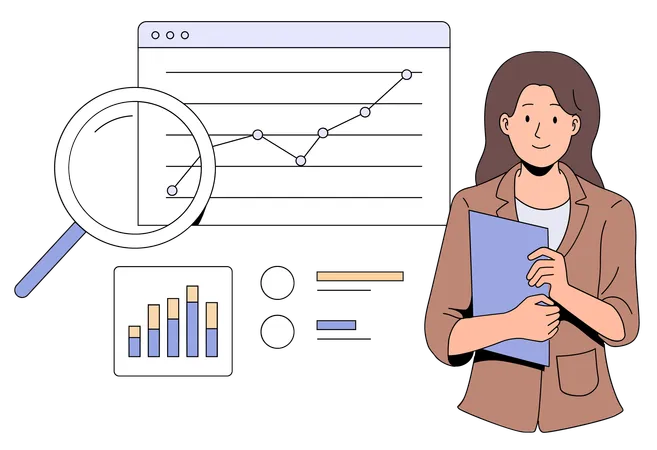 Business Data report  Illustration