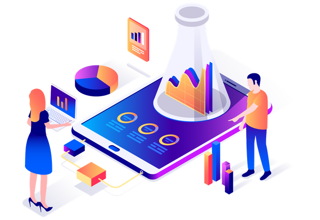 Business Data Research Illustration