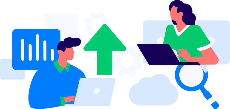 Business data security  Illustration