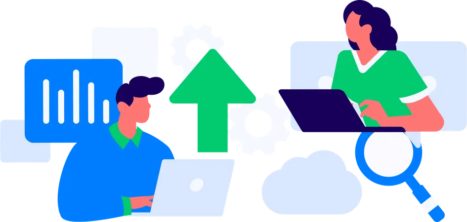 Business data security  Illustration