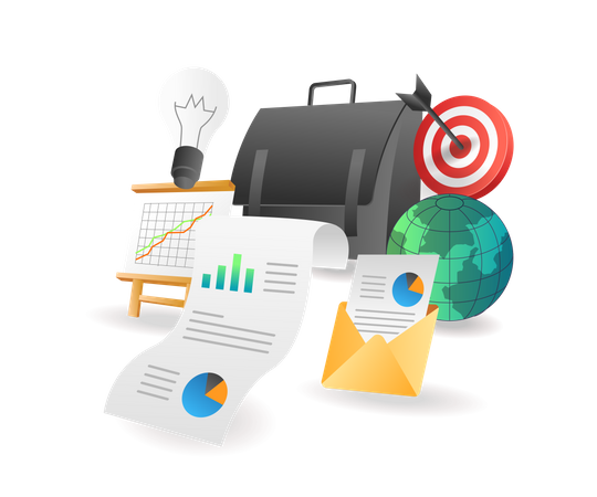 Business data tools Illustration