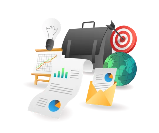 Business data tools Illustration