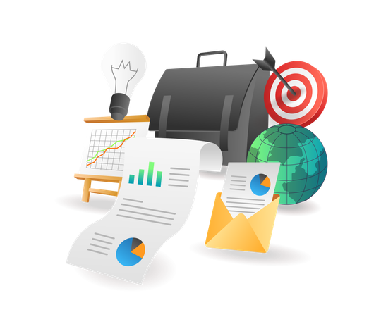 Business data tools  Illustration