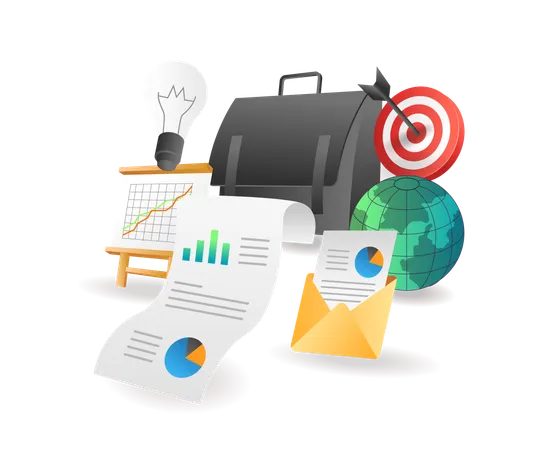 Business data tools  Illustration