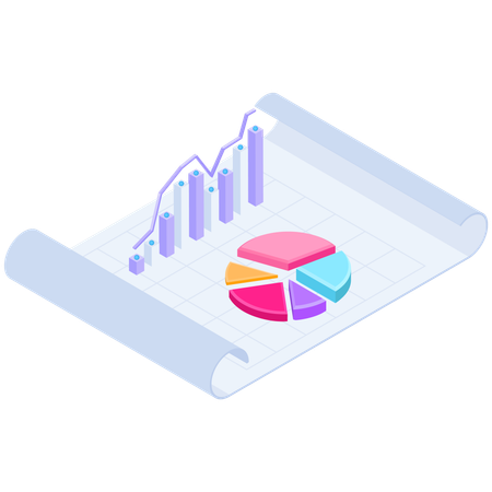 Business Data Visualization  Illustration