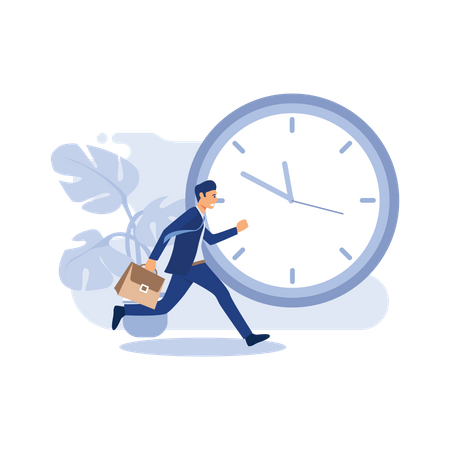 Business deadline management Illustration
