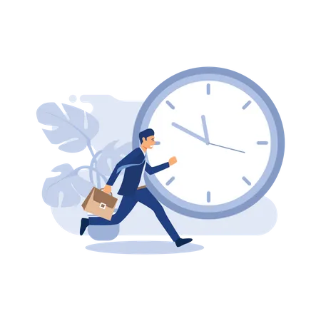 Business deadline management Illustration