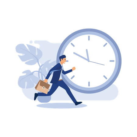 Business deadline management  Illustration