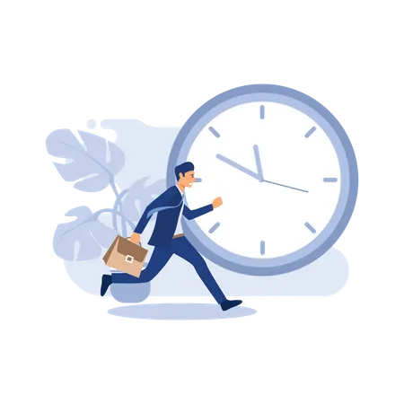 Business deadline management  Illustration