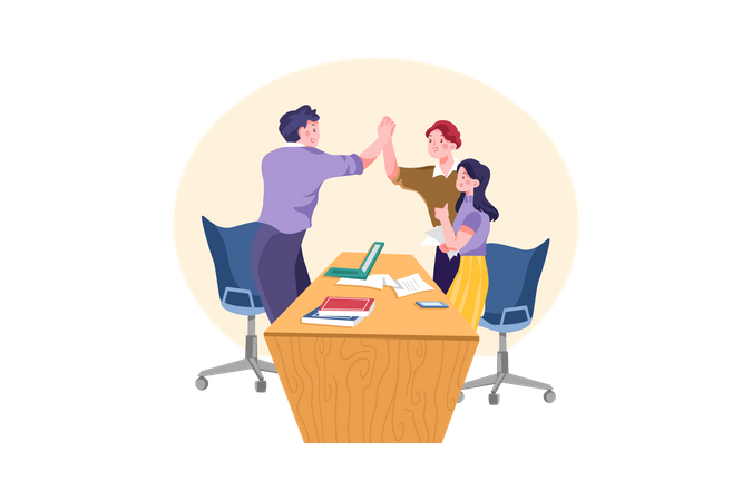 Business deal agreement  Illustration