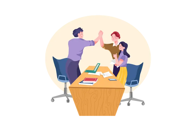 Business deal agreement  Illustration