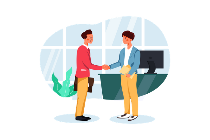 Business deal confirmation  Illustration