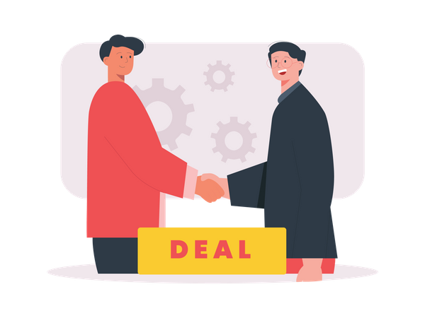 Business deal handshake  Illustration