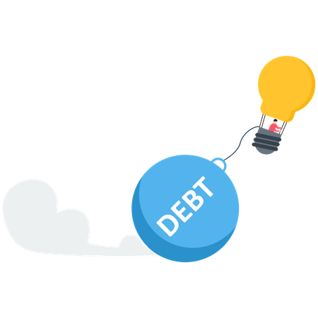 Business debt  Illustration