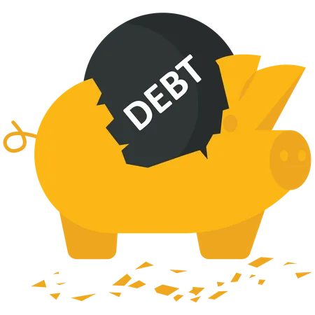 Business debt  Illustration