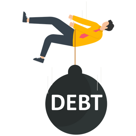 Business debt  Illustration