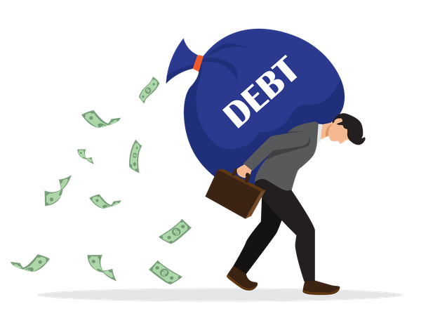 Business debt  Illustration