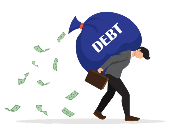 Business debt  Illustration