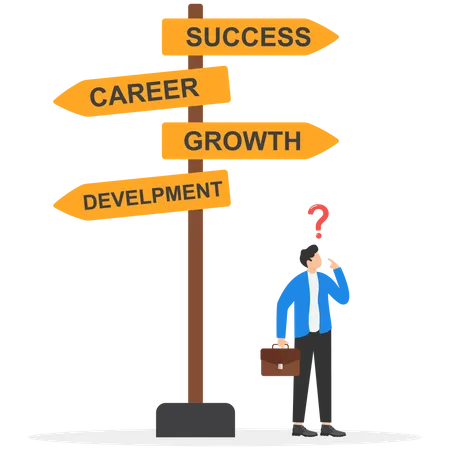 People Watching Signs Of Success Growth Career And Development Illustration