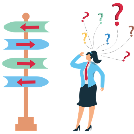 Business Decision-Making Process  Illustration