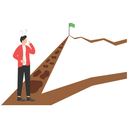 Business decision making with shortcut  Illustration