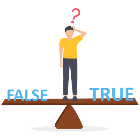 Business decision true or false  Illustration