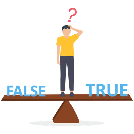 Business decision true or false  Illustration