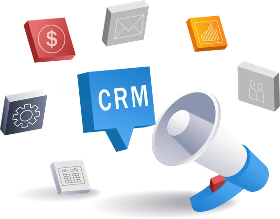 Business developer crm campaign  Illustration