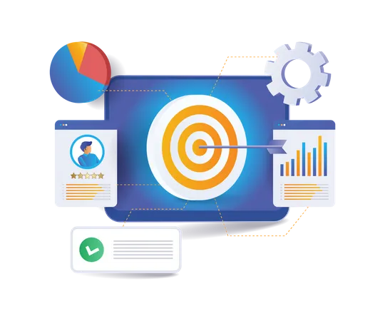 Business developer target infographic  Illustration