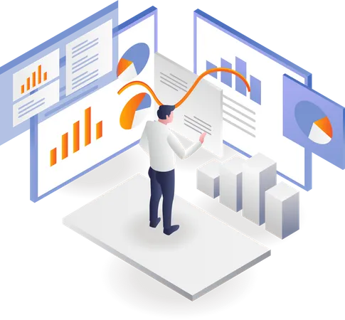 Business development analysis  Illustration