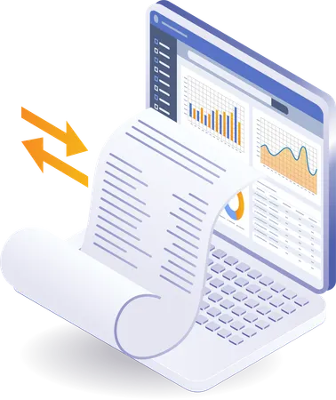 Business development analysis report details  Illustration