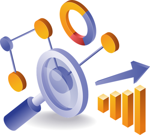 Business development analysis symbol  Illustration