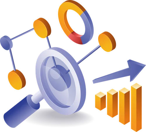 Business development analysis symbol  Illustration